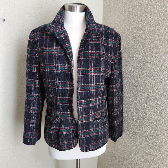 Norton McNaughton Womens Jacket‎ Size 14 Multicolor Plaid academia collegiate - Picture 1 of 12